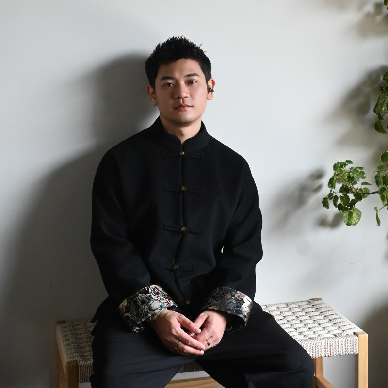 墨存三重门新款秋冬中式毛呢高级感保暖外套短款夹克男士立领国风,淘宝优惠券,粉丝福利购,淘宝优惠卷