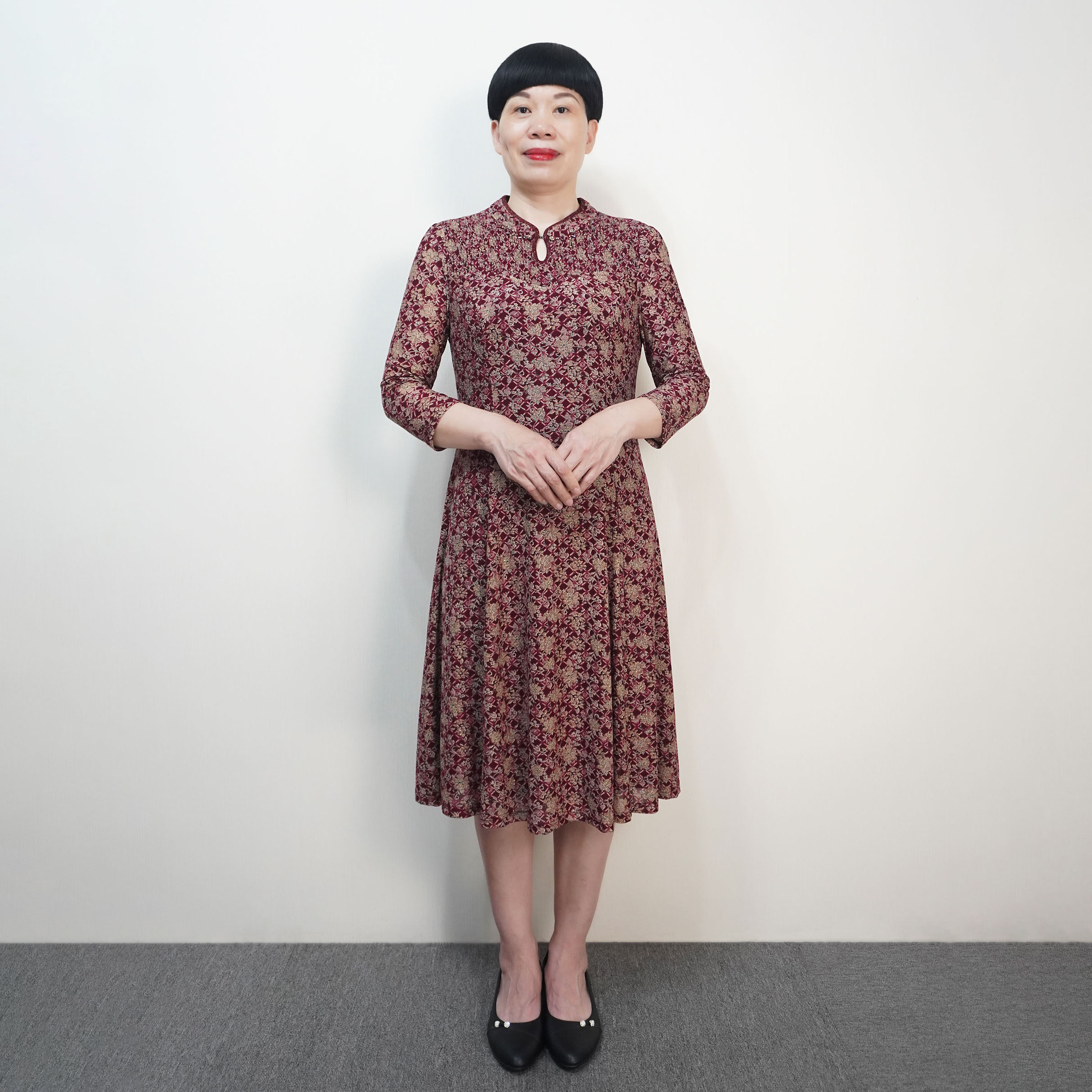 中年妈妈连衣裙春夏款七分袖弹力50岁女装中长裙婆婆宽松舒适气质