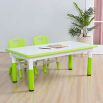 Kindergarten Table And Chairs Suit Plastic Baby Writing Reading Area Game Toys Special Children Early Education Learning Table