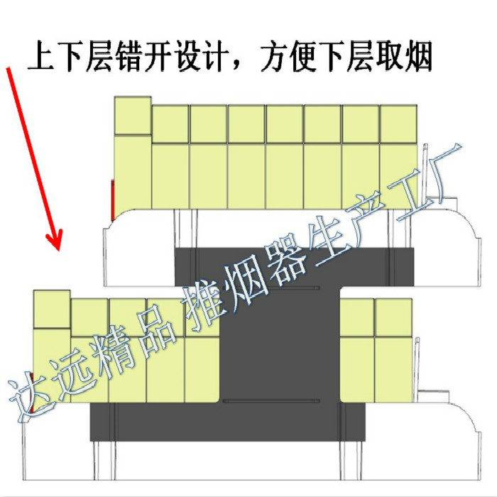 超市双层推烟器柜台烟架子2层推进器香烟推拉器便利店多层烟架 - 图1