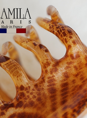 进口现货/章小蕙Camila Paris法国法式盘发大抓夹复古印花色10cm