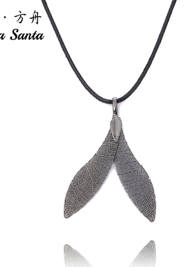 尾巴生日未镶嵌短款吊坠锁骨链