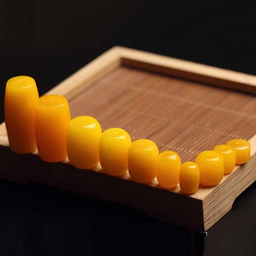 蜜蜡色黄玉髓桶珠 隔珠 佛珠手串108念珠隔珠菩提配饰顶珠腰珠 - 图1