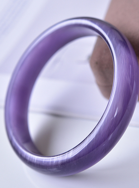 韩版正品紫罗兰猫眼石手镯时尚水晶镯饰品女猫眼效应明显天然新款