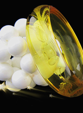 天然水晶龙凤手镯