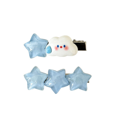 云朵星星发夹儿童幼儿园分享小朋友礼物地推活动女生礼品学生奖品 - 图3