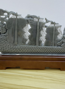 开业送礼顺风顺水帆船玉摆件