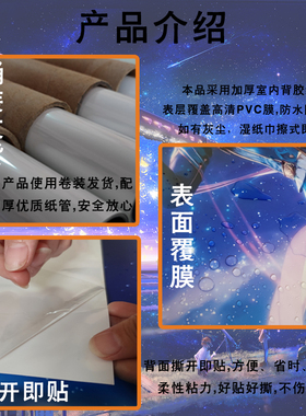 动漫墙贴纸治愈系新海诚壁画