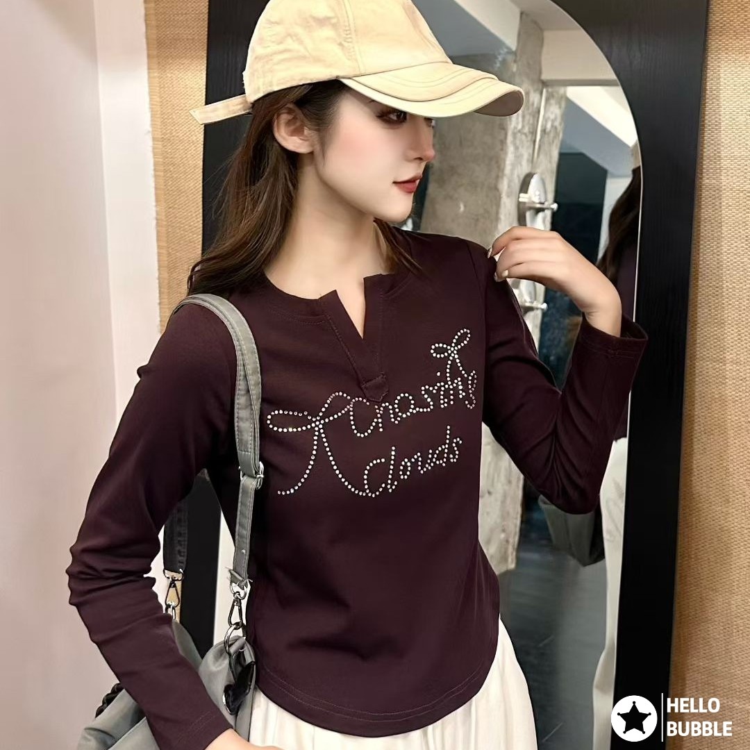 2025秋冬新款显瘦修身弹力烫钻小衫卫衣广场舞套装演出服街舞爵士,淘宝优惠券,粉丝福利购,淘宝优惠卷