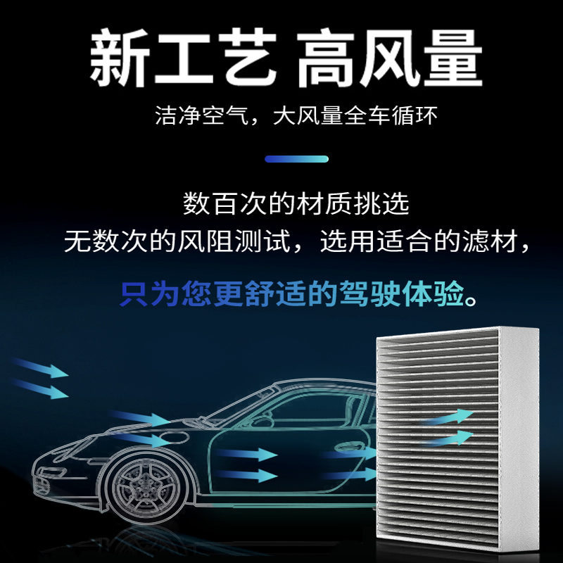 适配众泰E200空调滤芯原厂pro汽车16款17活性炭18滤清器20空气格 - 图2