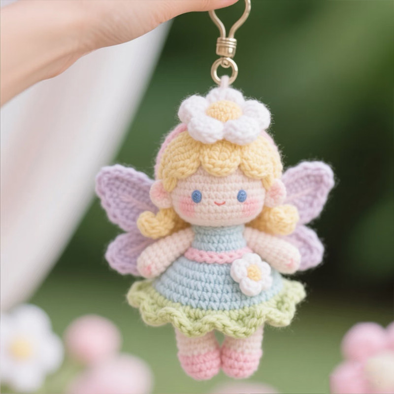 毛线钩针可爱花仙子玩偶手工编织小精灵人偶diy材料包送闺蜜礼物,淘宝优惠券,粉丝福利购,淘宝优惠卷