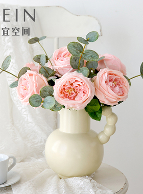 客厅玫瑰花手感保湿高仿真