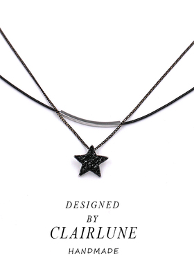 CHOKER韩国网红水晶五角星链短款
