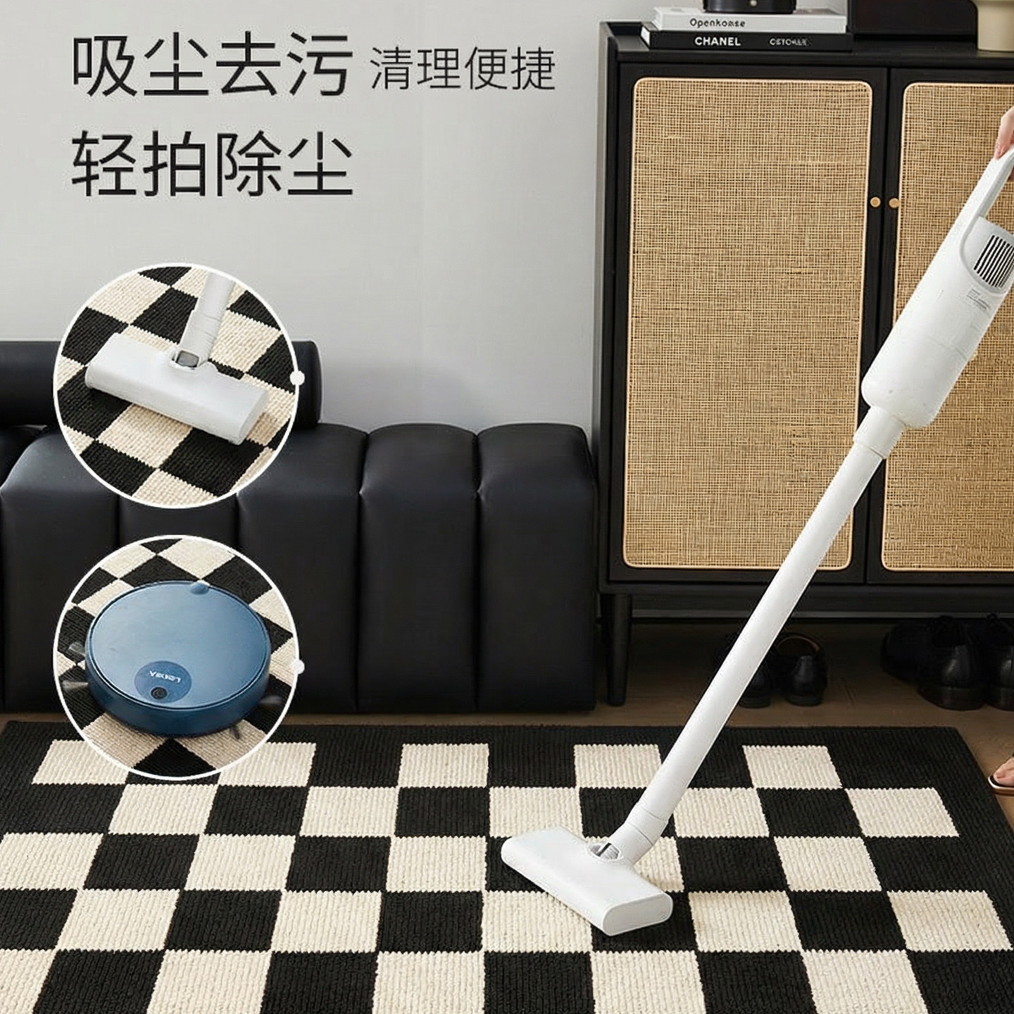 棋盘格入户门地垫进门垫高级感家用脚垫玄关防滑垫子大门门口地毯,淘宝优惠券,粉丝福利购,淘宝优惠卷