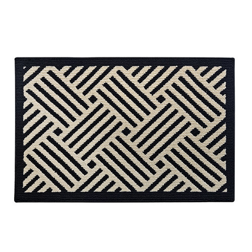 美式地垫入户门垫进门地毯高级感家用仿羊毛玄关防滑垫大门口脚垫 - 图3