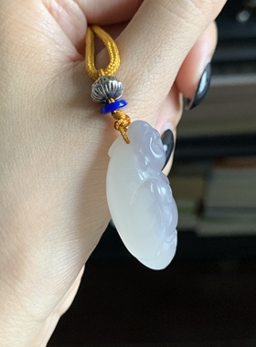 毛毛的翠/M 10922/和田玉烟紫烟灰佛公挂件//199