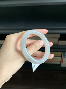 毛毛的翠//M 12779/和田玉青海烟灰手镯//51.0/199