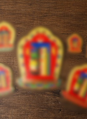 新款纯铜十相自彩绘车贴门贴