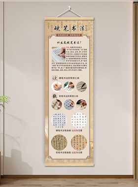 书法教室墙面装饰挂画