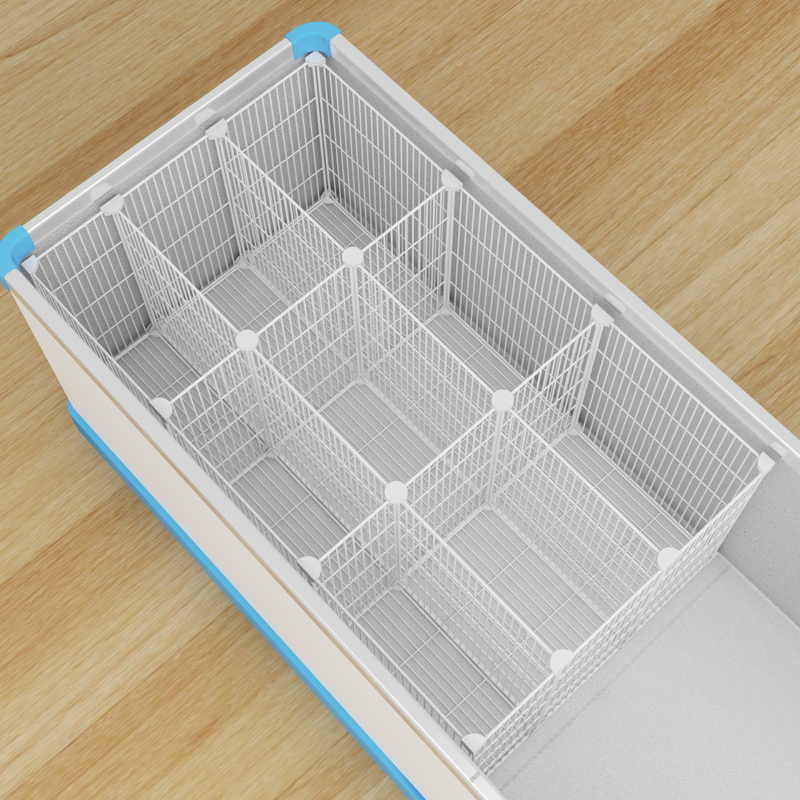 冰柜内置物筐收纳专用分隔栏分类神器篮子分格网47带底冷冻柜隔板 - 图0