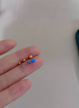 钛钢欧珀多彩蛋白石免摘耳骨钉