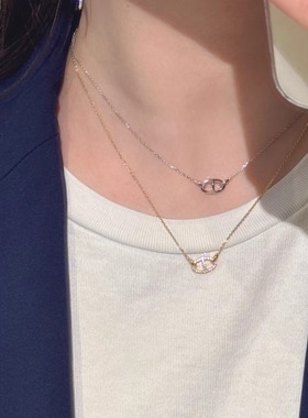 925纯银猪鼻子短款项链