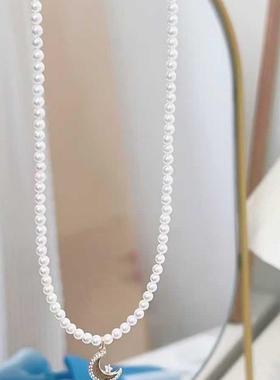 925纯银贝母珠颈链短款项链