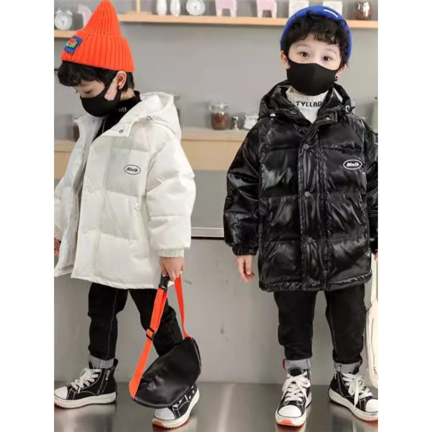 韩国男童羽绒棉服中长款儿童2025新款宝宝冬装棉服免洗亮皮外套潮,淘宝优惠券,粉丝福利购,淘宝优惠卷