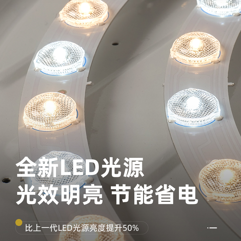 led吸顶灯轻奢风卧室灯浪漫温馨家用客厅灯简约现代主房间灯具饰