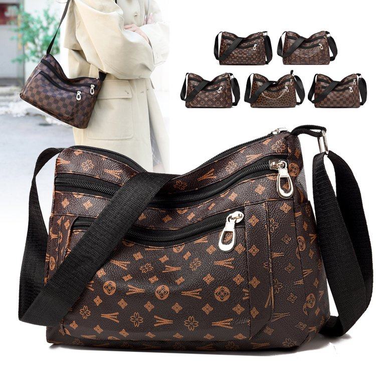 中年女士妈妈包羊皮质感软皮女包百搭时尚大容量单肩斜挎包婆婆包,淘宝优惠券,粉丝福利购,淘宝优惠卷