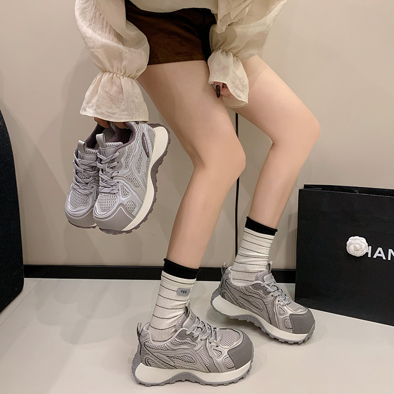 2026春季网红新款厚底透气网面运动鞋百搭休闲显脚小轻便老爹鞋女,淘宝优惠券,粉丝福利购,淘宝优惠卷