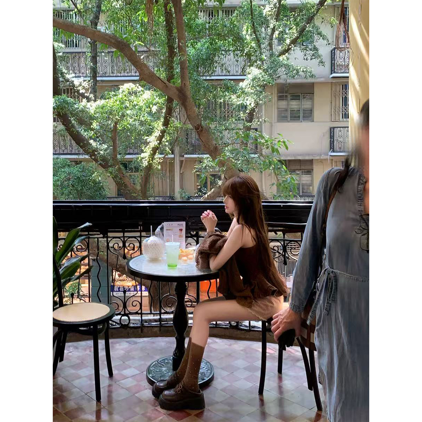 【瑞茜】奶咖啵啵 秋季纯欲甜辣风显瘦上衣开衫半裙R66208-1H - 图2