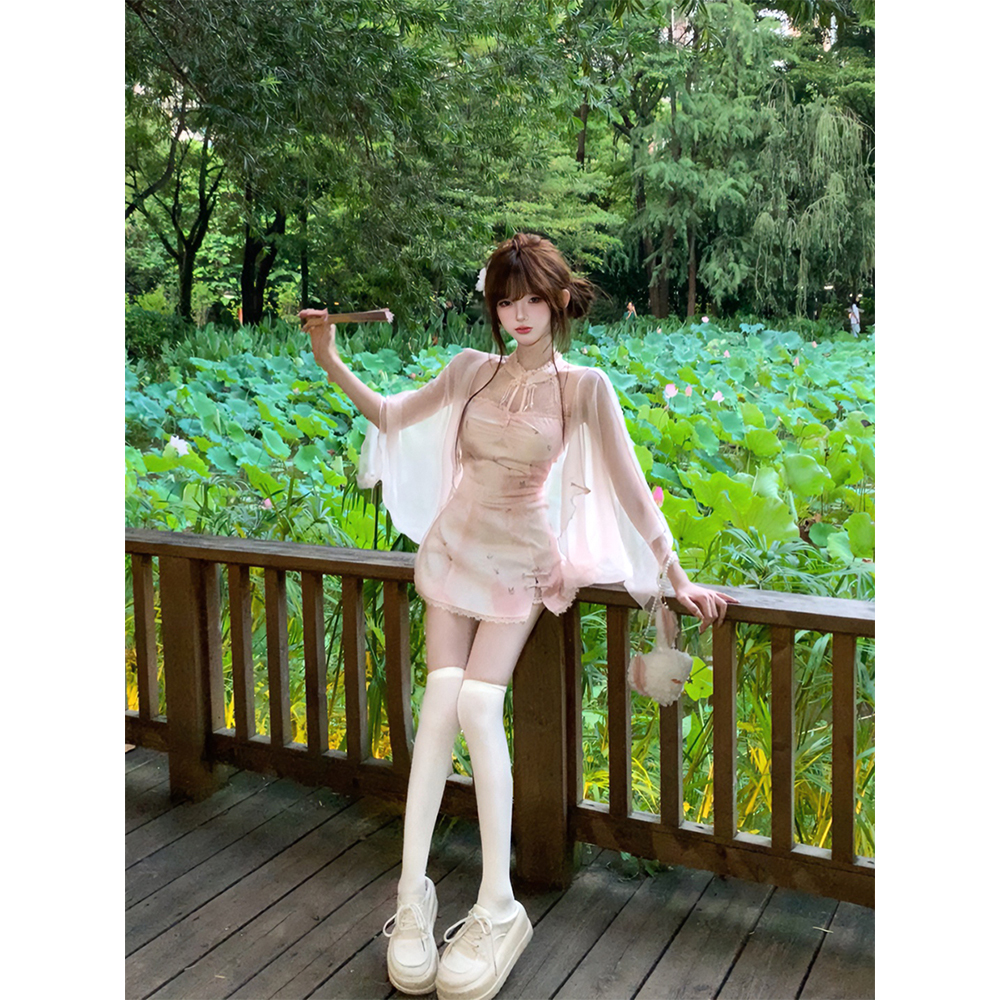 【瑞茜】温柔紫啧2.0 夏季国风新中式小众设计连衣裙R2325-1L - 图1