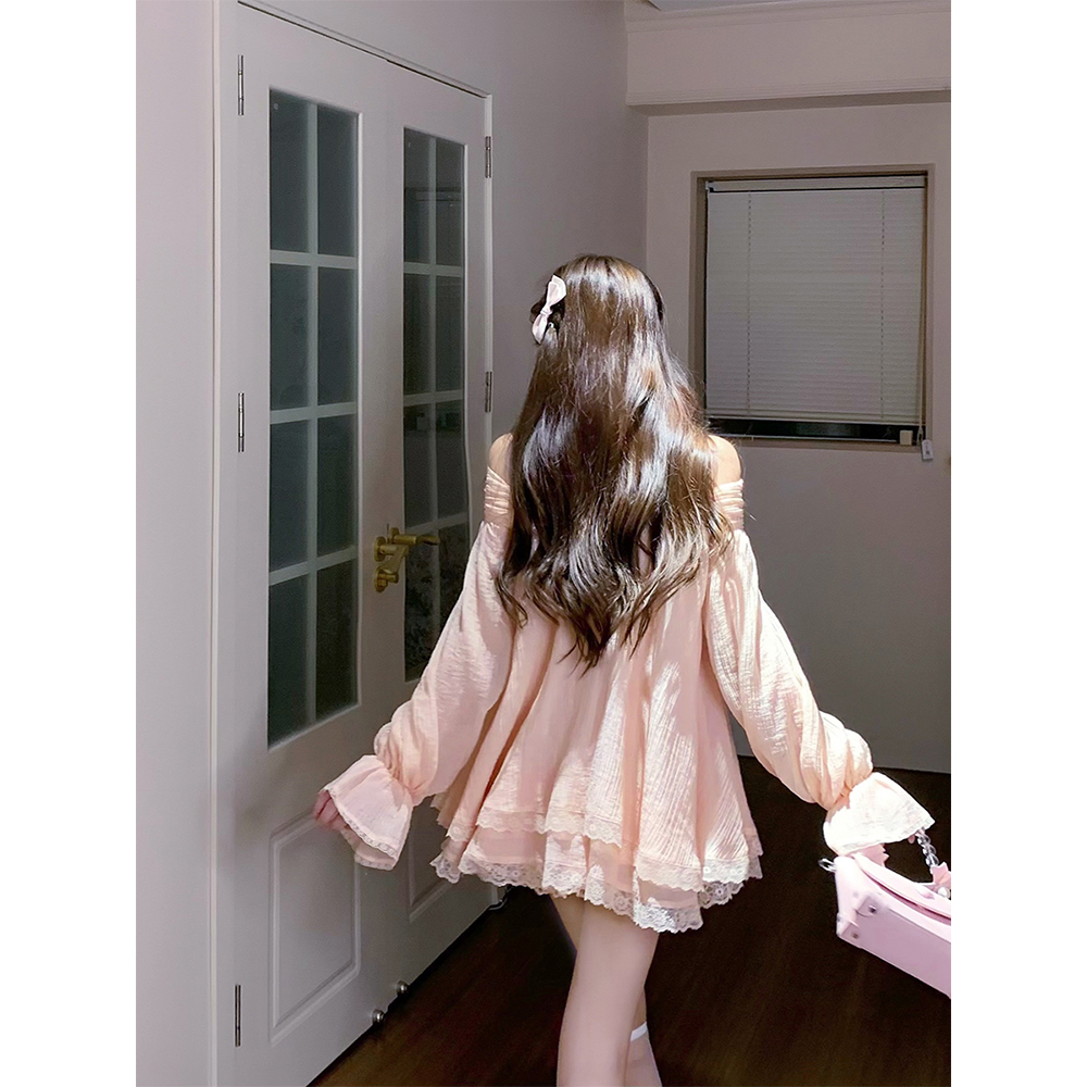 【瑞茜】暮霭蔷薇 夏秋甜美显瘦宽松设计感上衣半裙R1063-1T - 图0