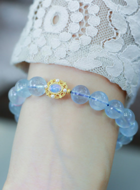 海蓝宝手链搭欧泊珍珠配饰