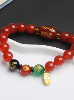 天然玛瑙复古国风手链男女手串