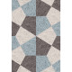 Geometric bedroom bedside customizable washed carpet