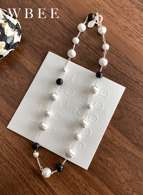 新款拉丝黑檀木串珠项链