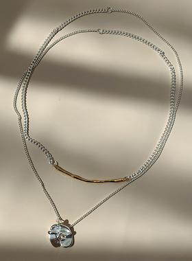 铜镀真金女多种戴法项链毛衣链