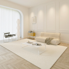 ковер 侘寂风地毯客厅茶几毯现代简约卧室床边撸猫感整铺纯色ins风地垫 Hung Lai