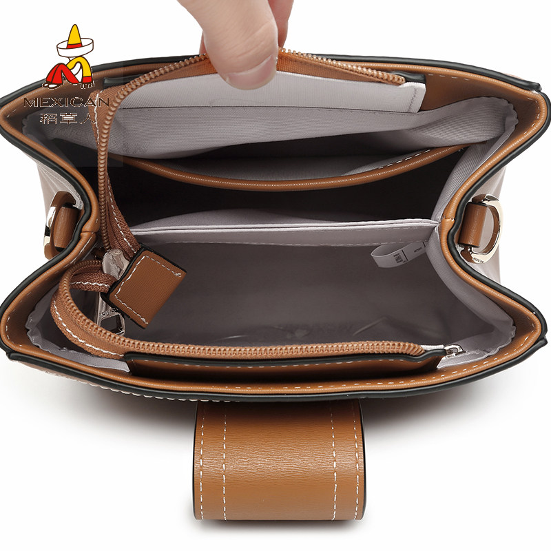 稻草人小方包女青年新款宽带单肩包 稻草人伊之禾女士包袋