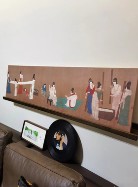 高级轻复古法式中古风客厅装饰画