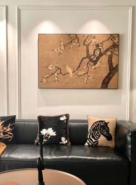 法式中古风玄关卧室百蝶图装饰画