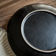 Alley End Retro irregular flat plate Good-looking Western food plate Steak plate Relief ceramic plate Household
