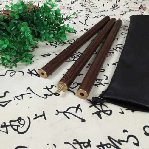 红木鸡翅木健身气功太极养生杖拼折叠棍拼接三合一实木组合防身棍 - 图2