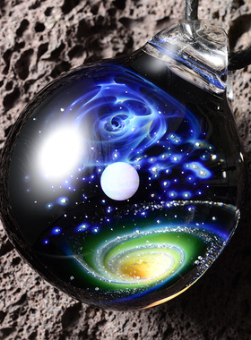 宇宙玻璃宇宙琉璃吊坠