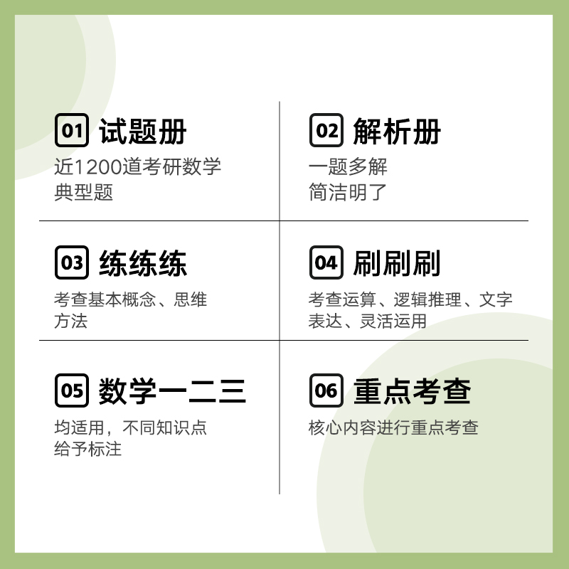 【文都教育】文都教育考研数学专题专练1200题（题目册+解答册）2025版1200题数基础强化提高1200题适用数一数二数三-图0