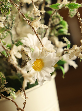 北欧简约小雏菊仿真花杯摆件