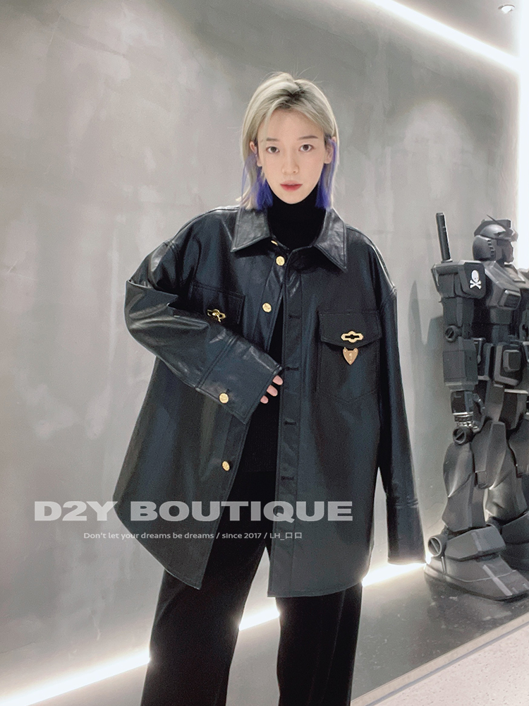 特价 FORDARE复古爱心锁扣千鸟格衬衫外套 D2Y Boutique - 图2