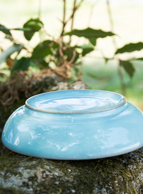 北宋汝窑天青釉壶承小碟古董古玩